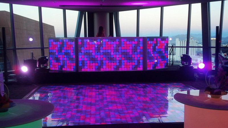 LED dance floor for event