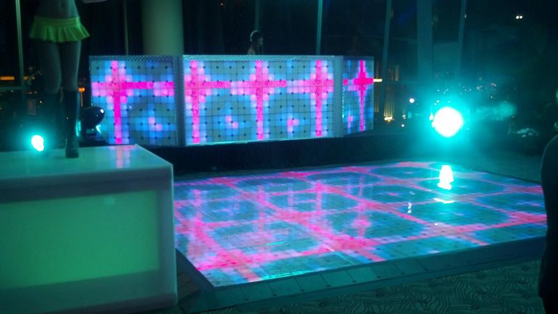 LED dance floor for event