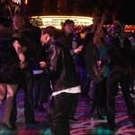 People on LED dance floor for rent